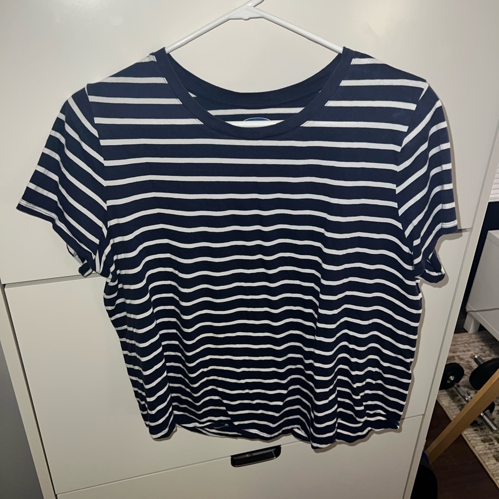 Old Navy T-Shirt - Blue/White Stripes - Size L